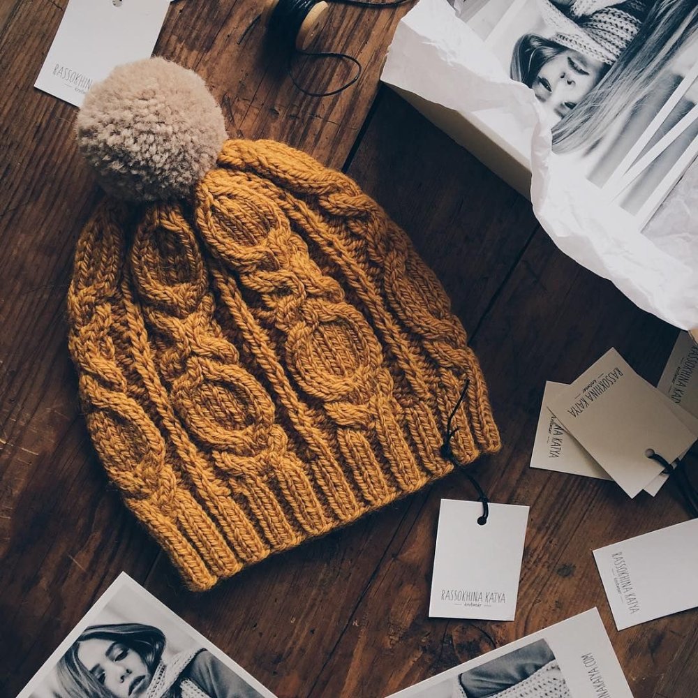 Шапка пряжа мерино Голд ливинтернет