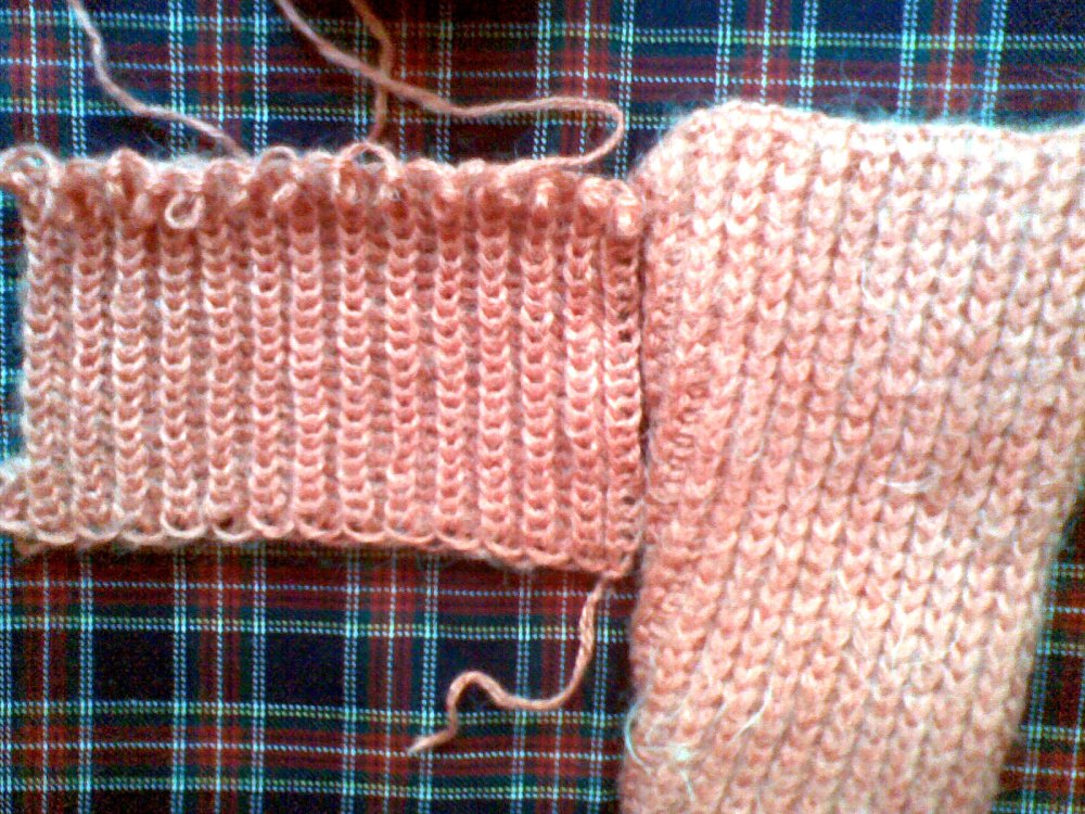 Вязка резинка 2х2