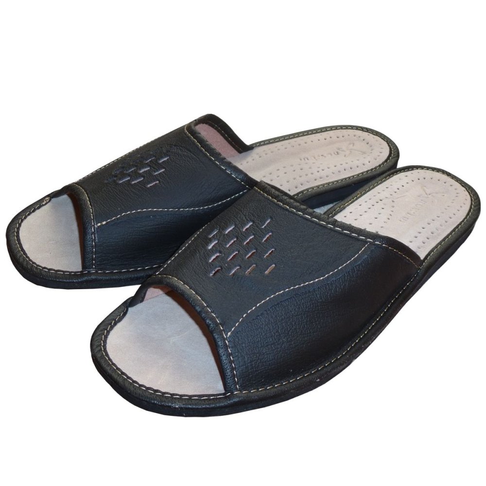 Кожаные тапочки