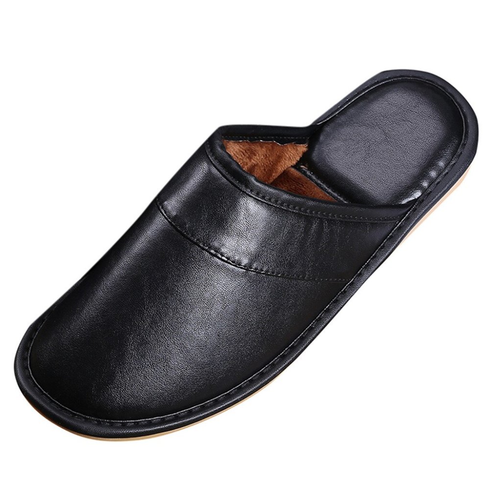 Тапки мужские кожаные