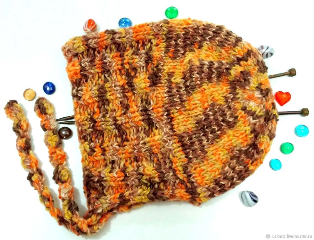 Зимняя шапка спицами