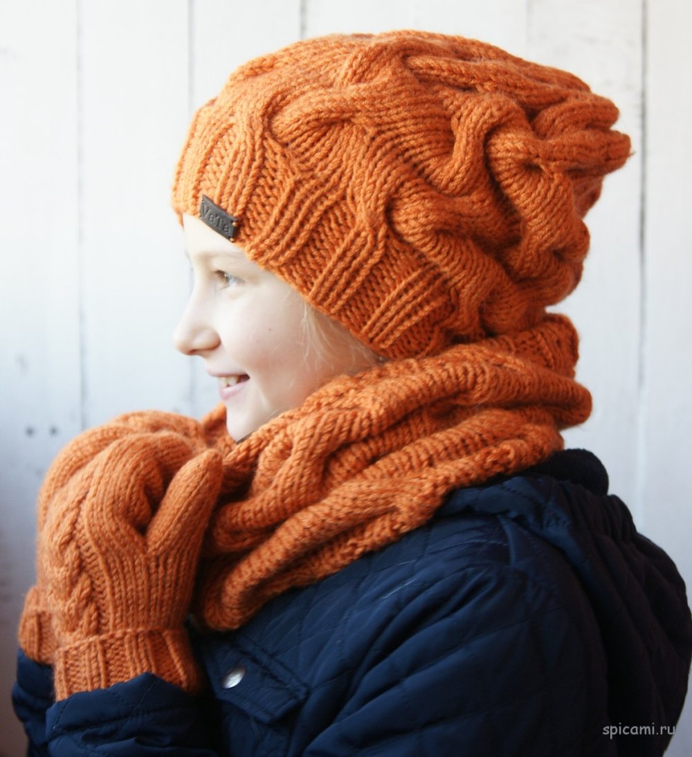 Шапка бини градиент розовый