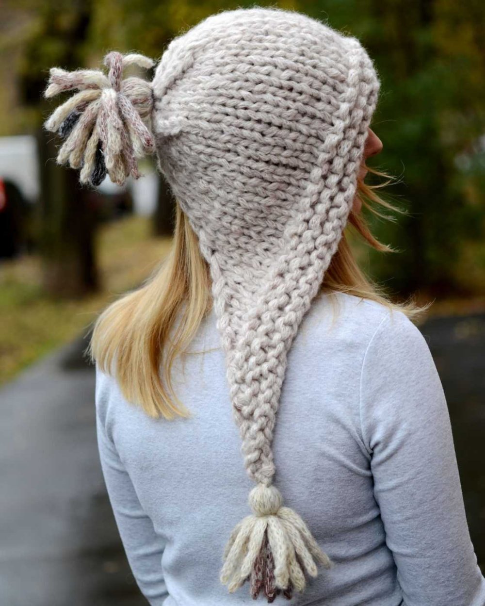 Шапка капуцин спицами описание