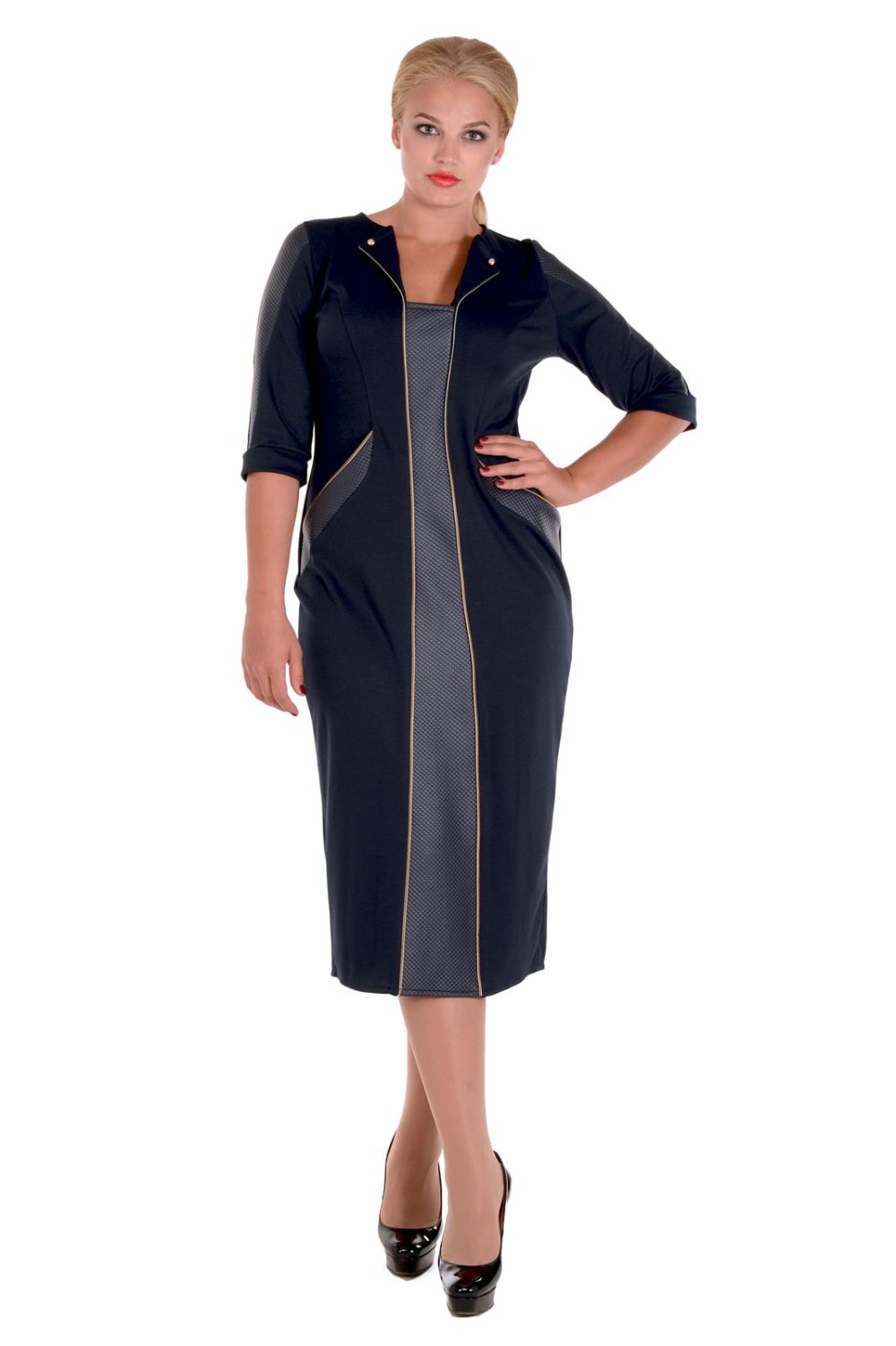 Burda платье футляр белое