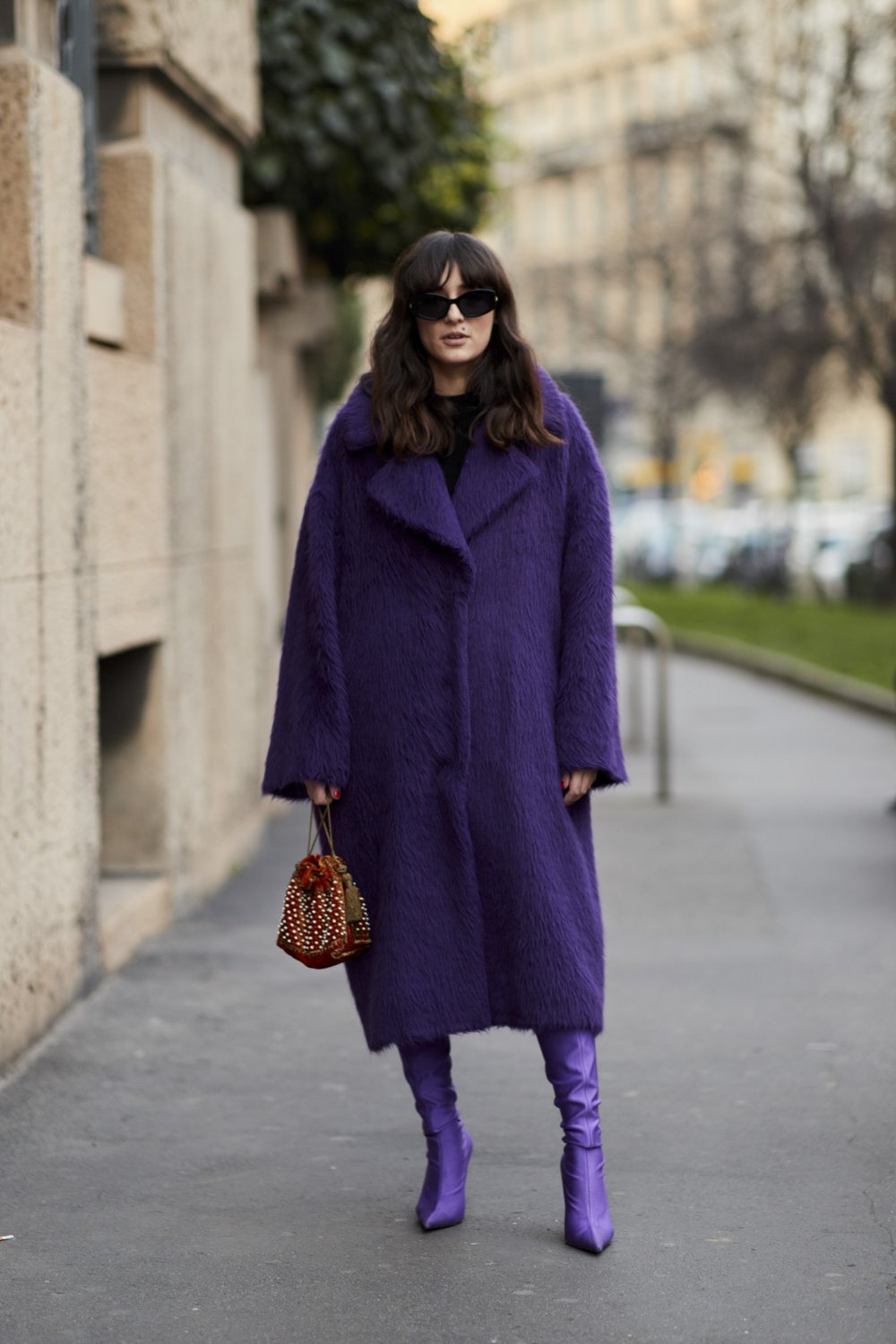 Лавандовое пальто