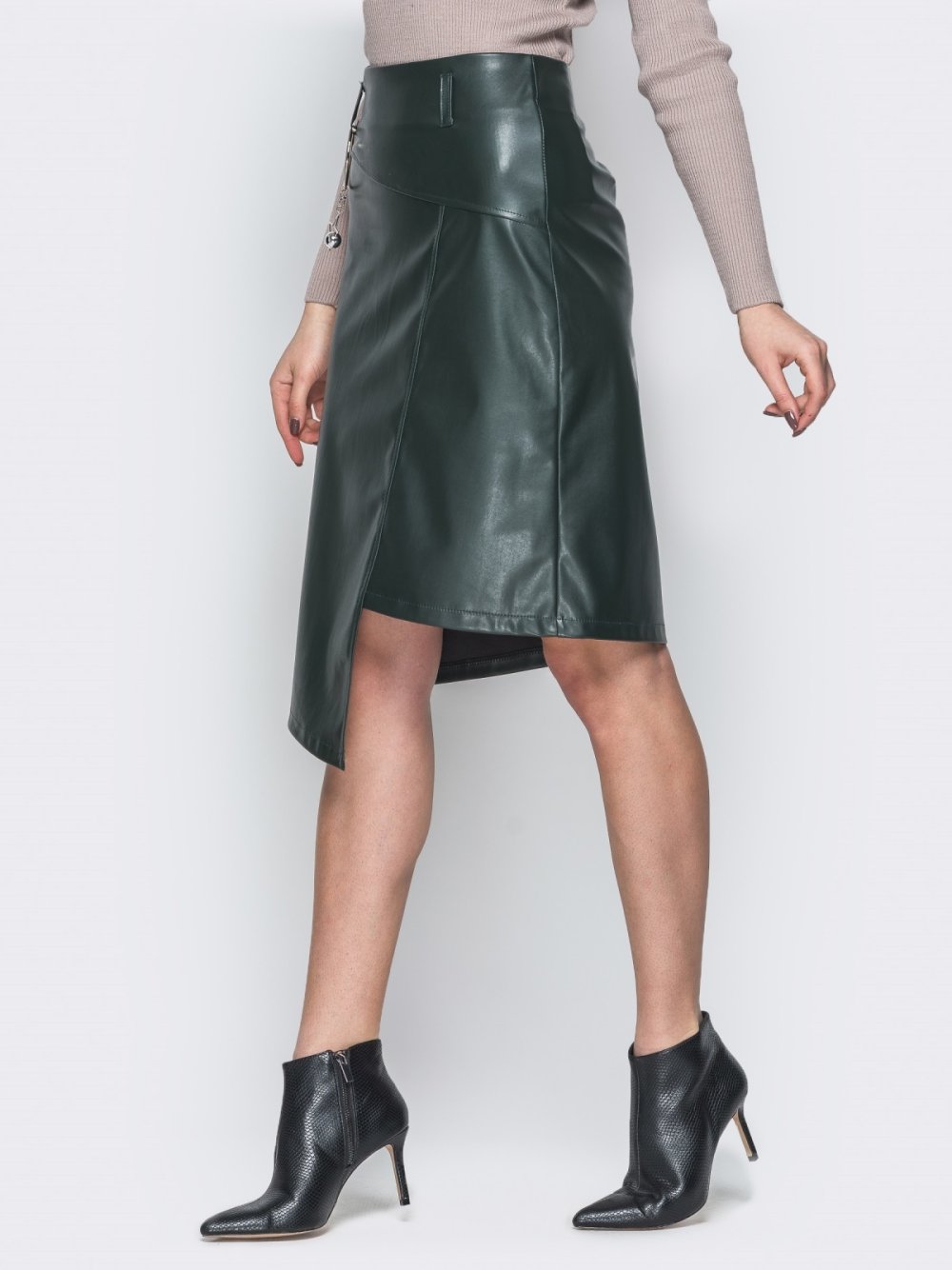 Юбки из экокожи для полных