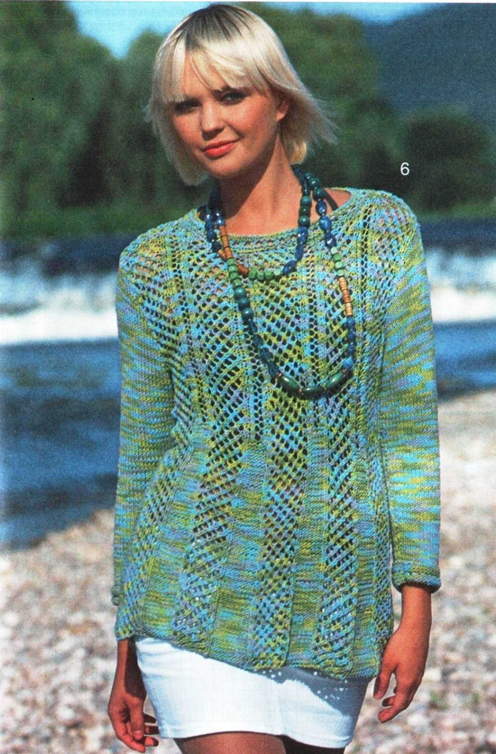 Свитер из меланжевой пряжи