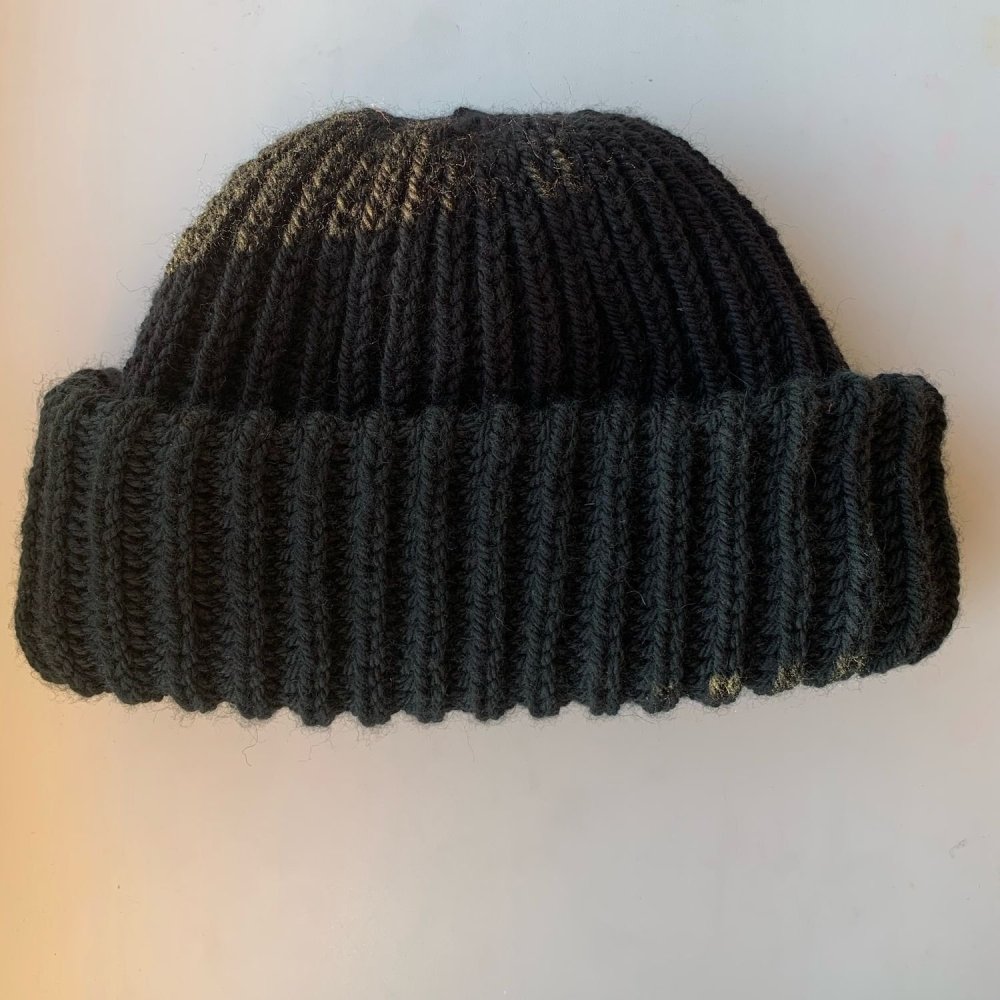 Шапка резинкой 2х2 с двойным отворотом