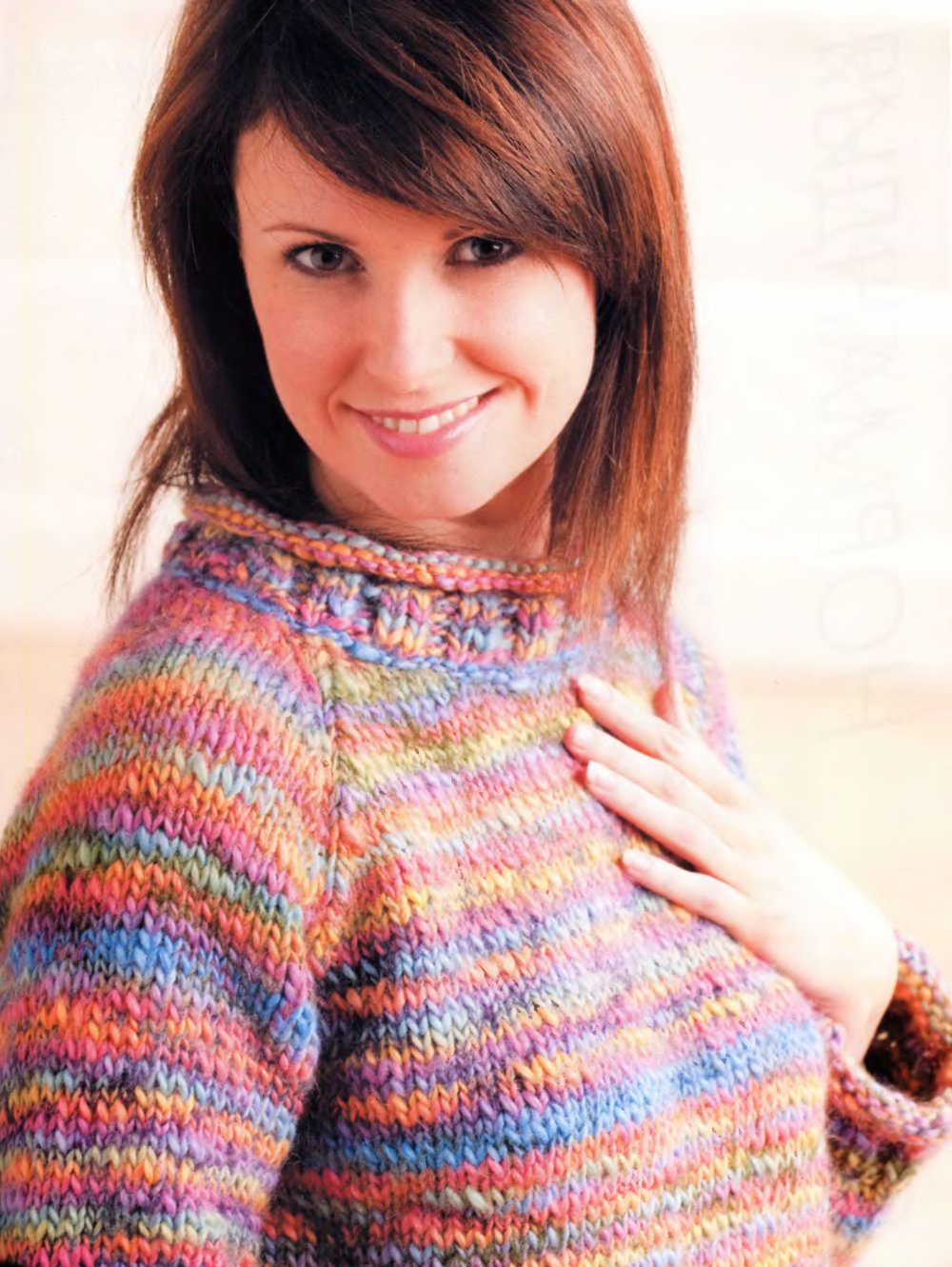 Дзен меланжевый джемпер спицами