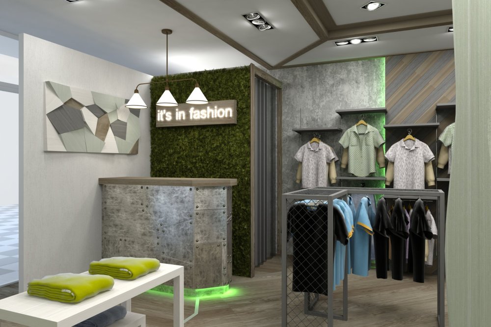 Бутик одежды интерьер