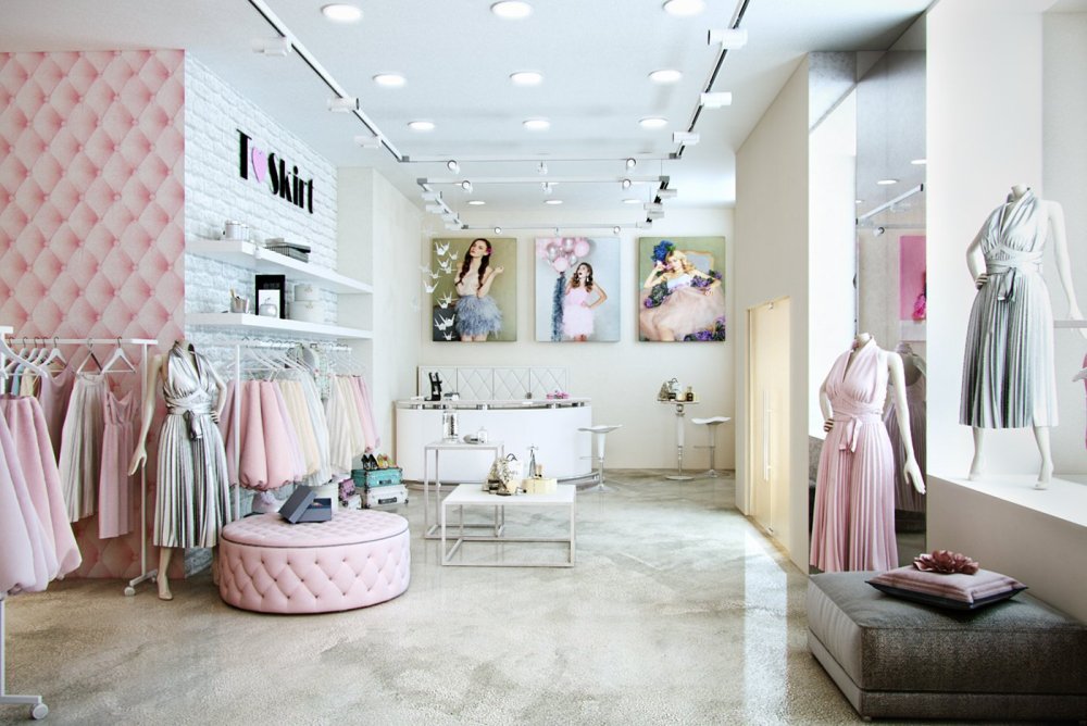 Интерьер магазина одежды