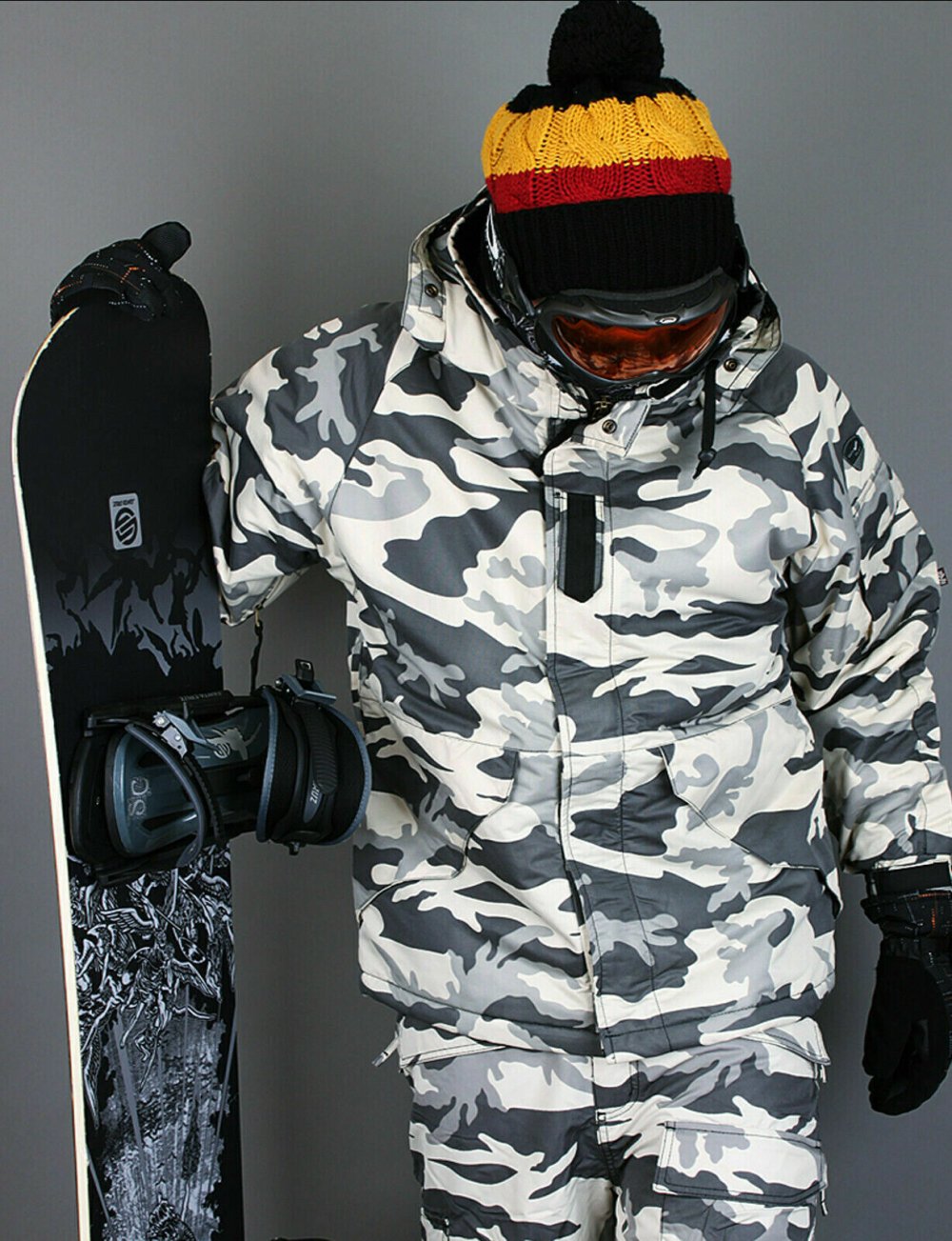 Костюм мужской«горка-Буран» зимний, камуфляж, ткань алова мембрана