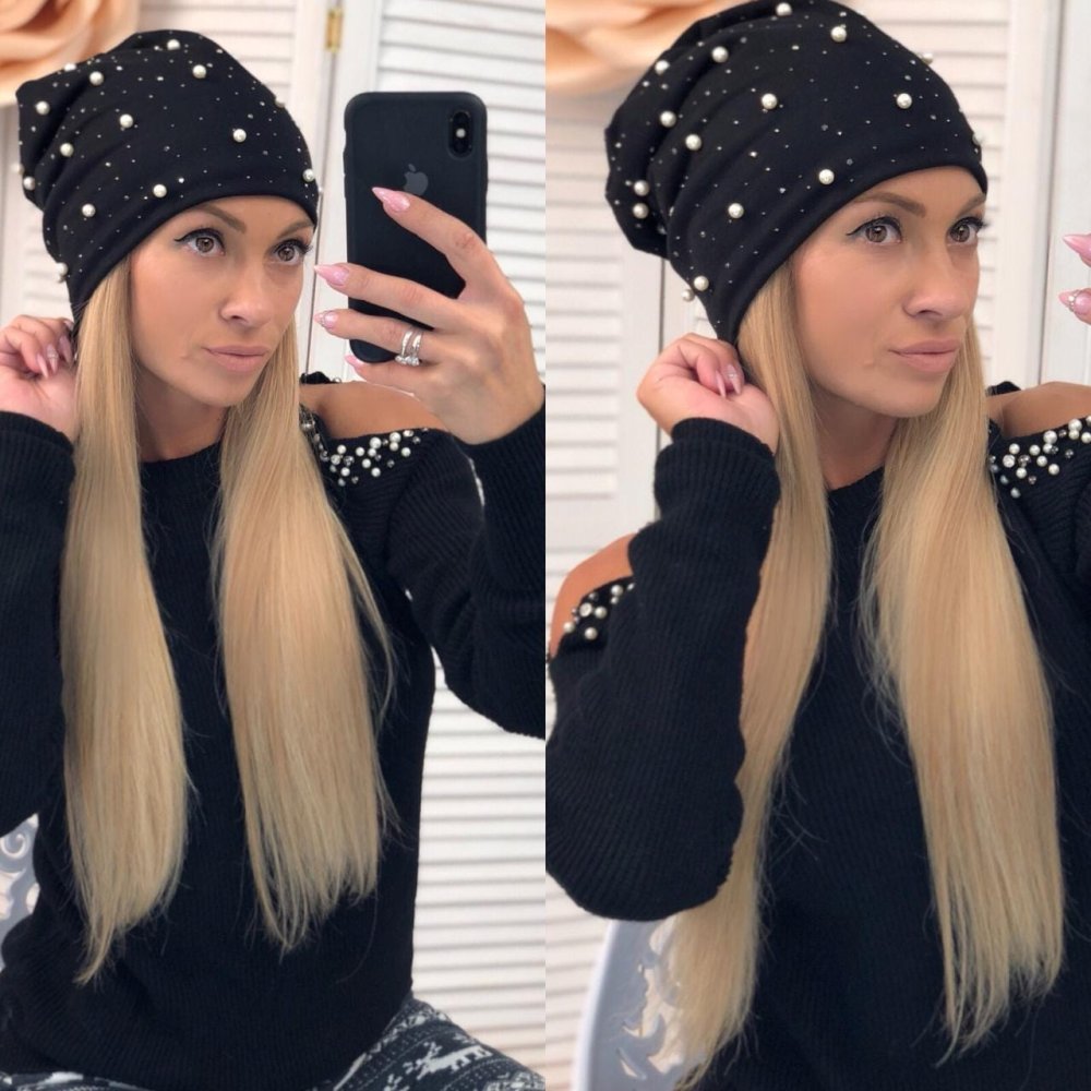 Шапка женская со Сваровски