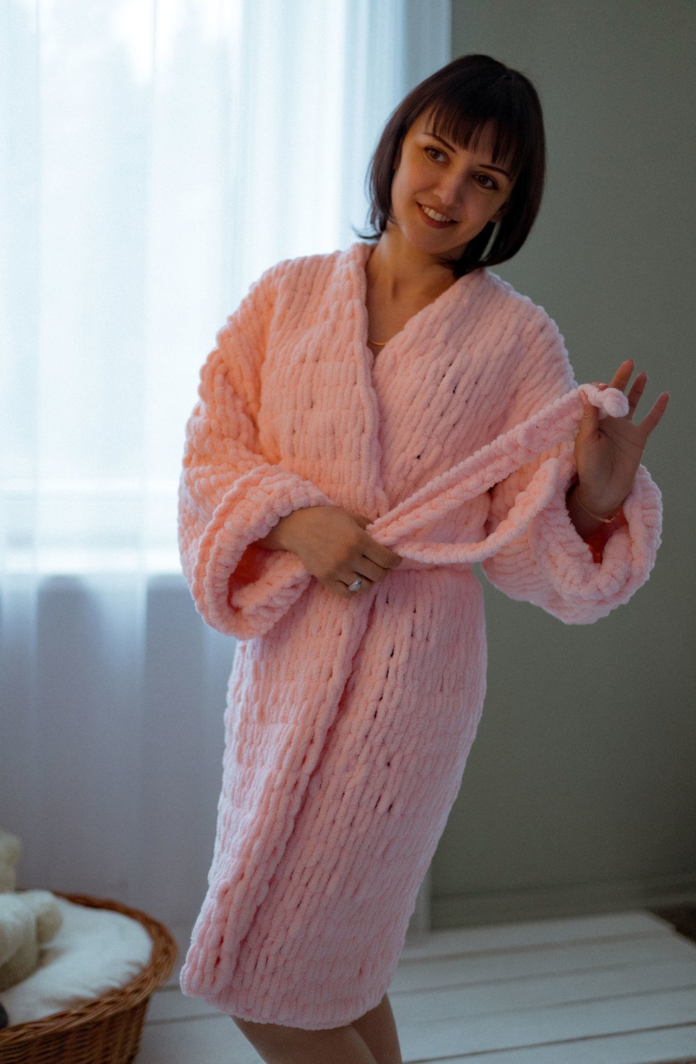 Кардиган из крупной пряжи