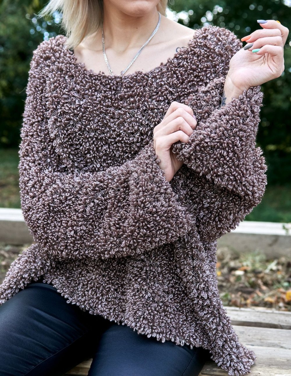 Жилет крупной вязки