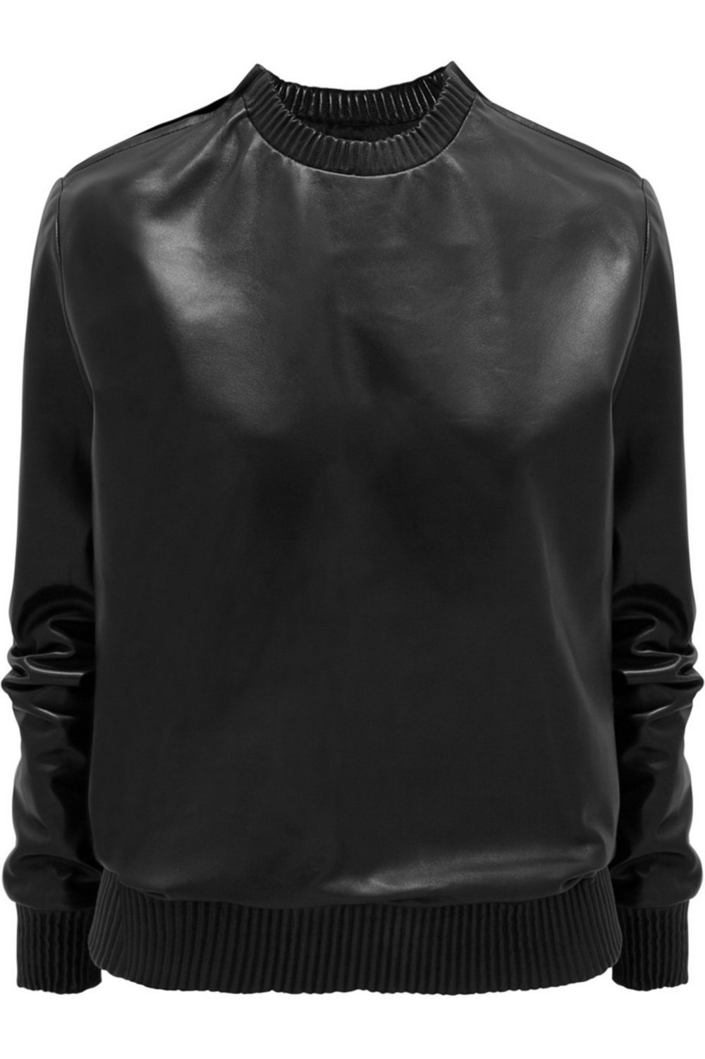 Вставки на кофте из кожзаменителя