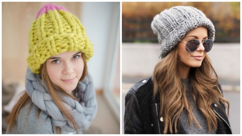 Шапки для круглого лица женские