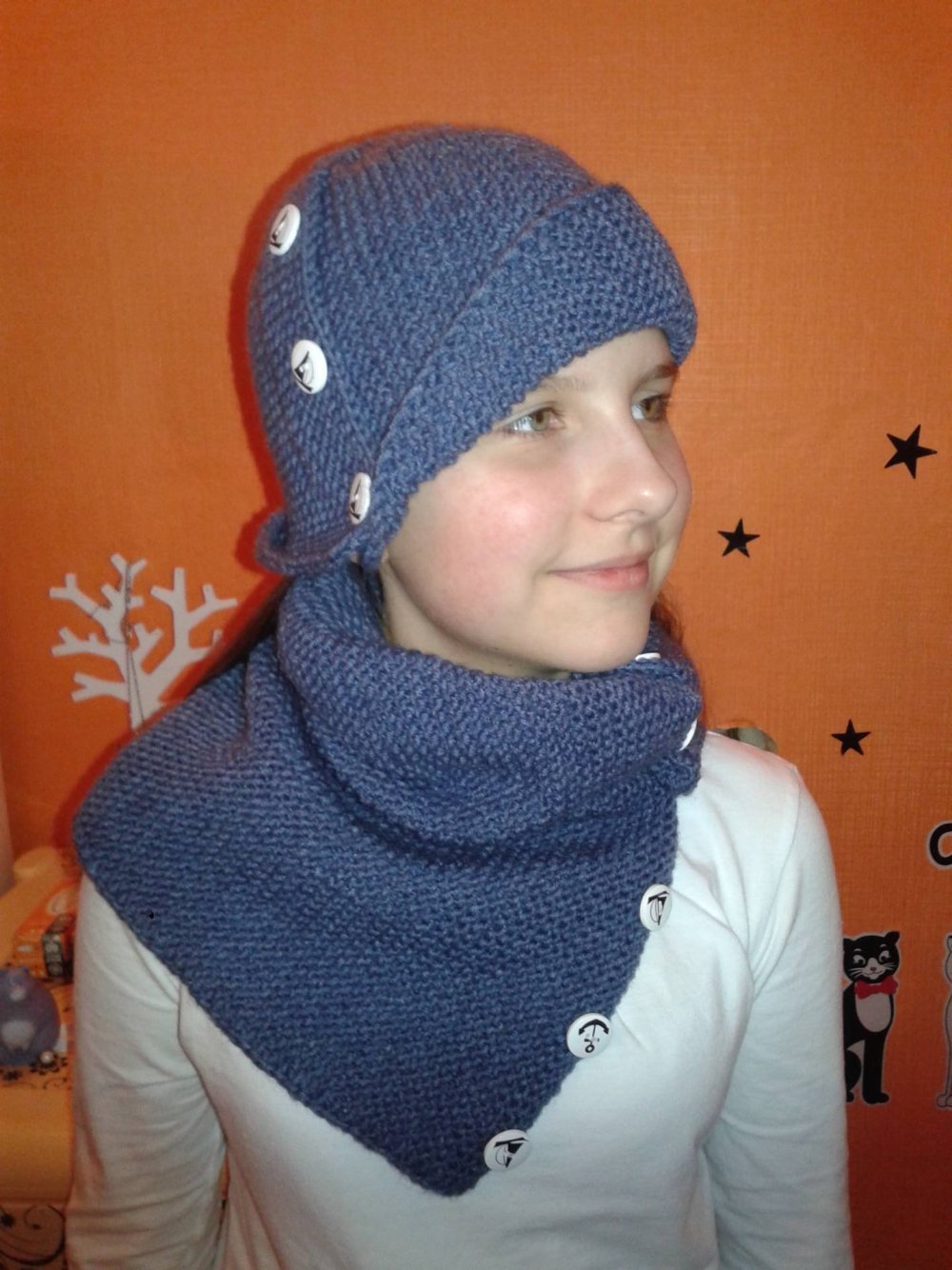 Вязаная шапка Робин