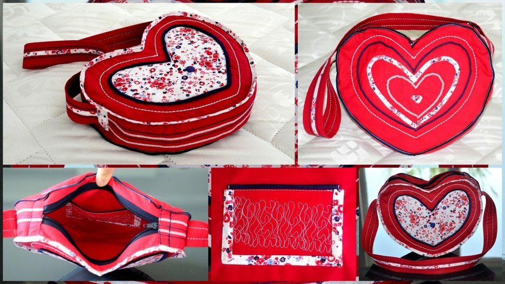 Меховая сумка с сердечком