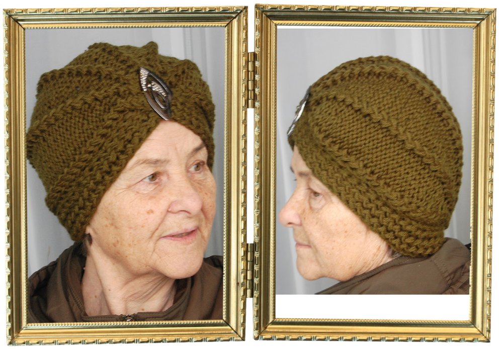 Вязаные шапки для бабушек