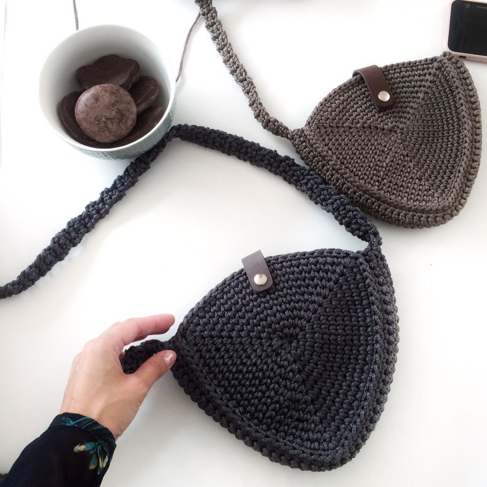 Вязаные сумки из шнура