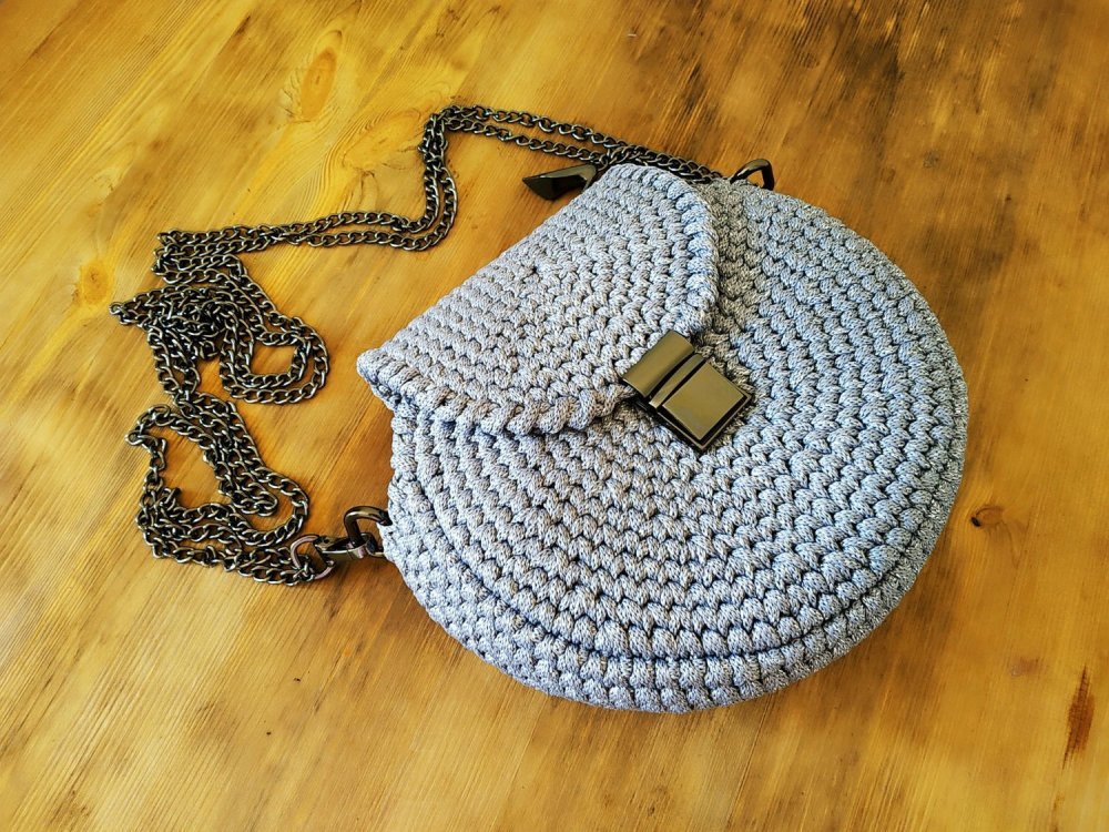 Круглая сумка из шнура мастер класс