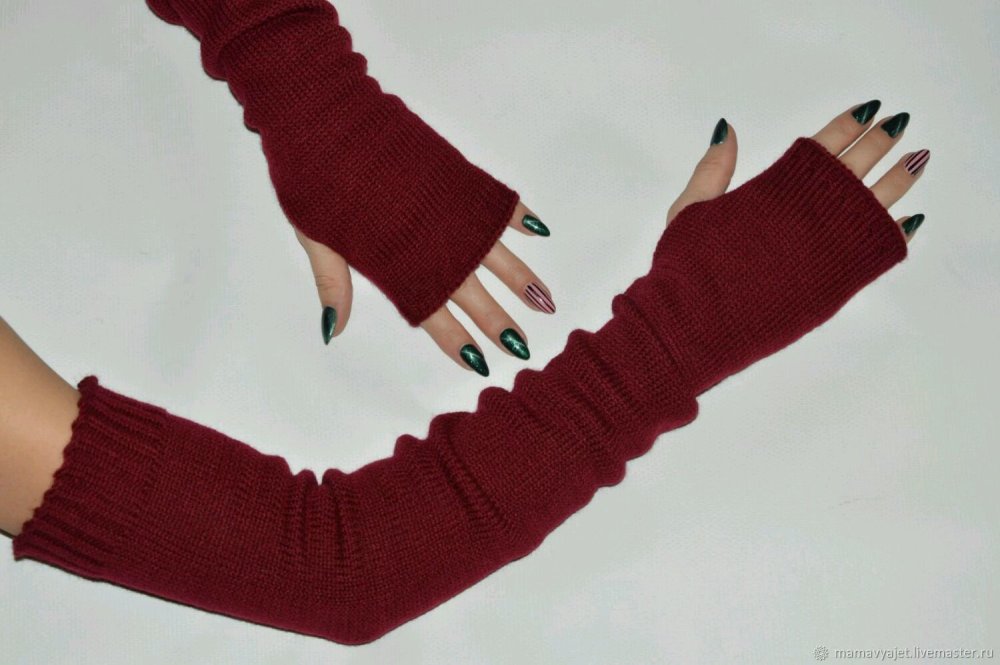 Митенки вязаные