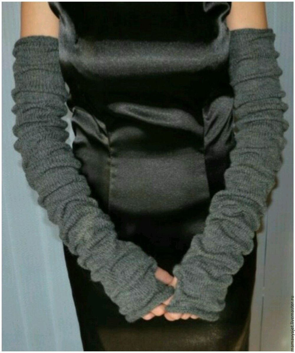 Вязаные рукава для куртки
