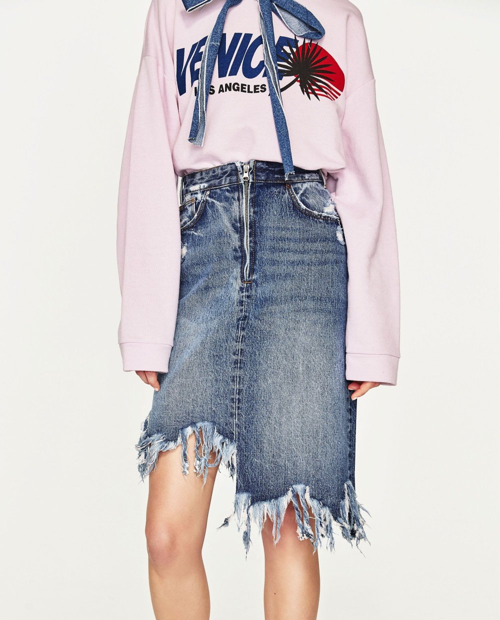 Zara Trafaluc юбка джинсовая