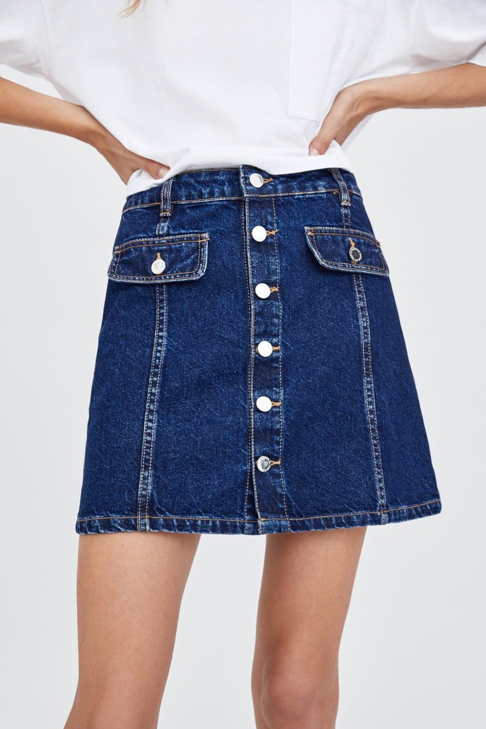 Юбка джинсовая миди Зара Зара