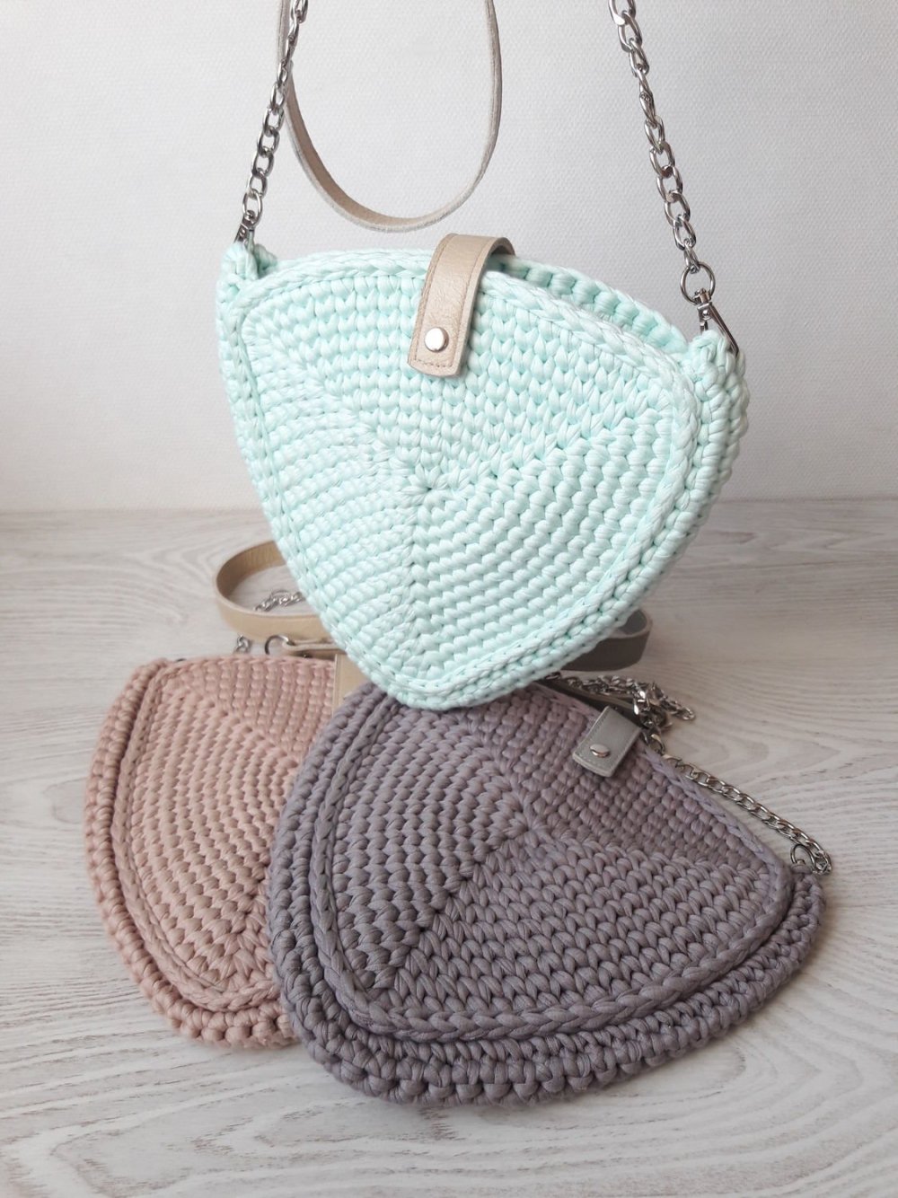Вязаная сумка крючком из шнура мастер класс