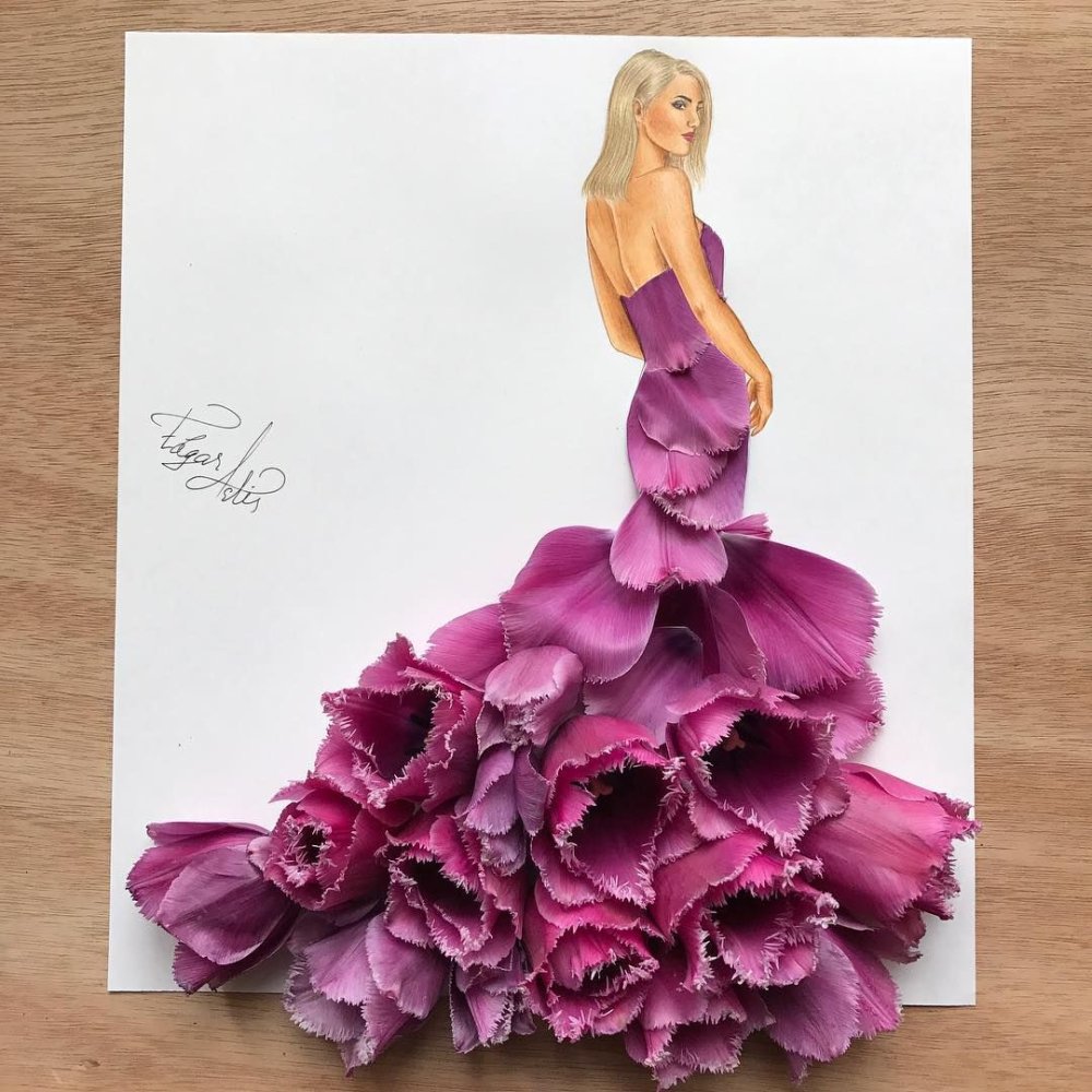 Декор бумажного платья