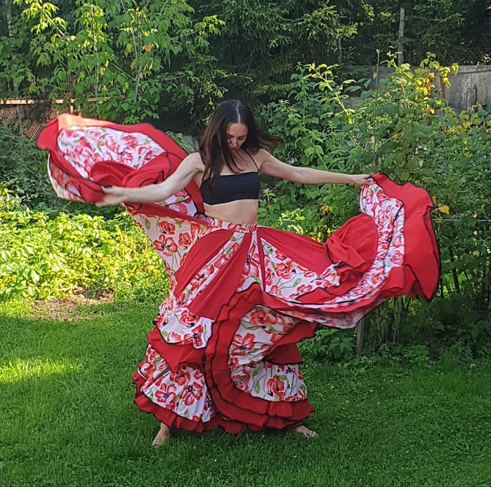 Огромная широкая длинная юбка цыганская