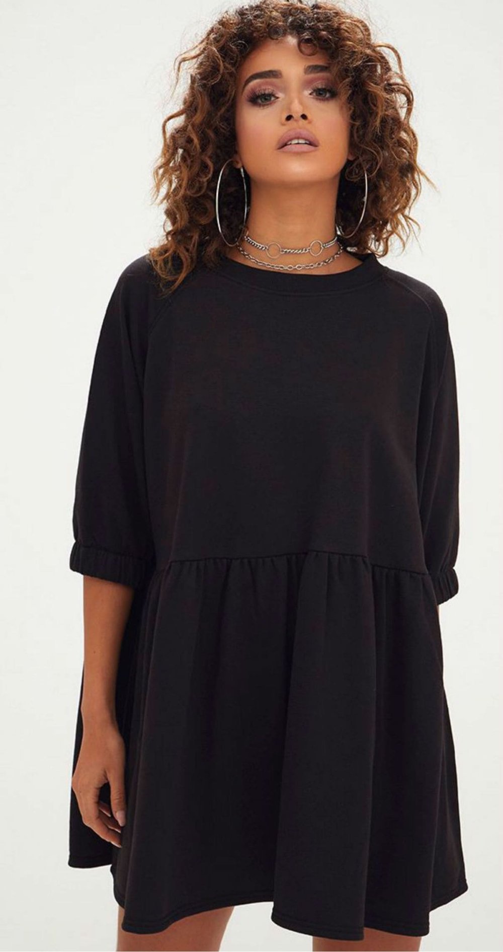 Черное платье распашонка