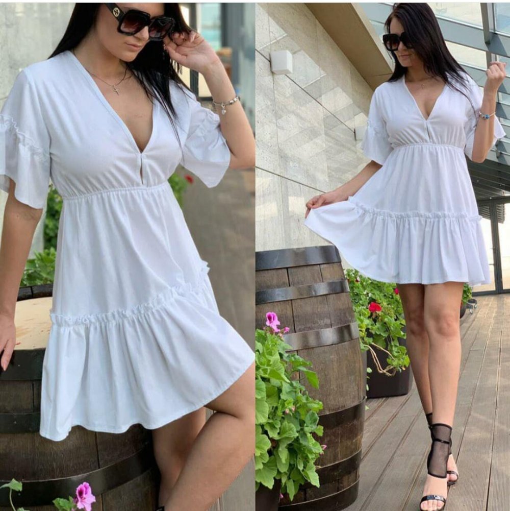 Белое платье распашонка