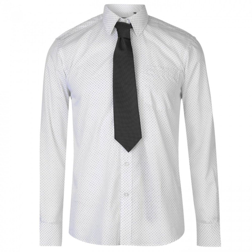 Белая рубашка с галстуком для фотошопа