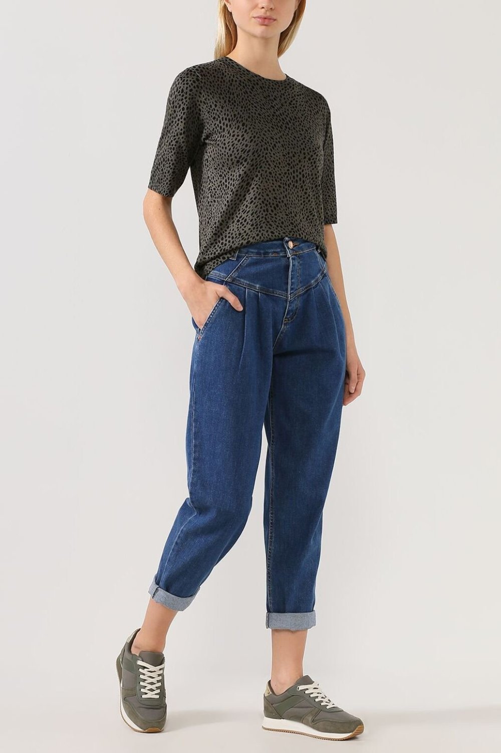 Джинсы с кокеткой