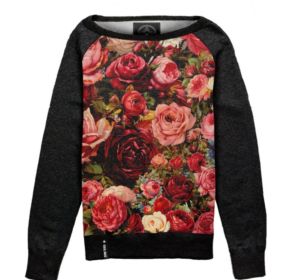 Толстовка с принтом розы