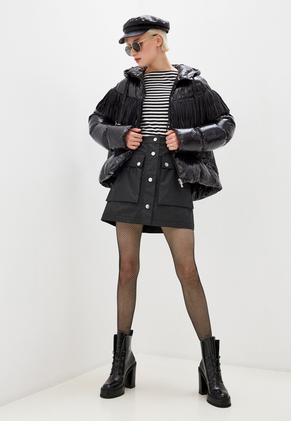 Пинко куртка пуховик черный