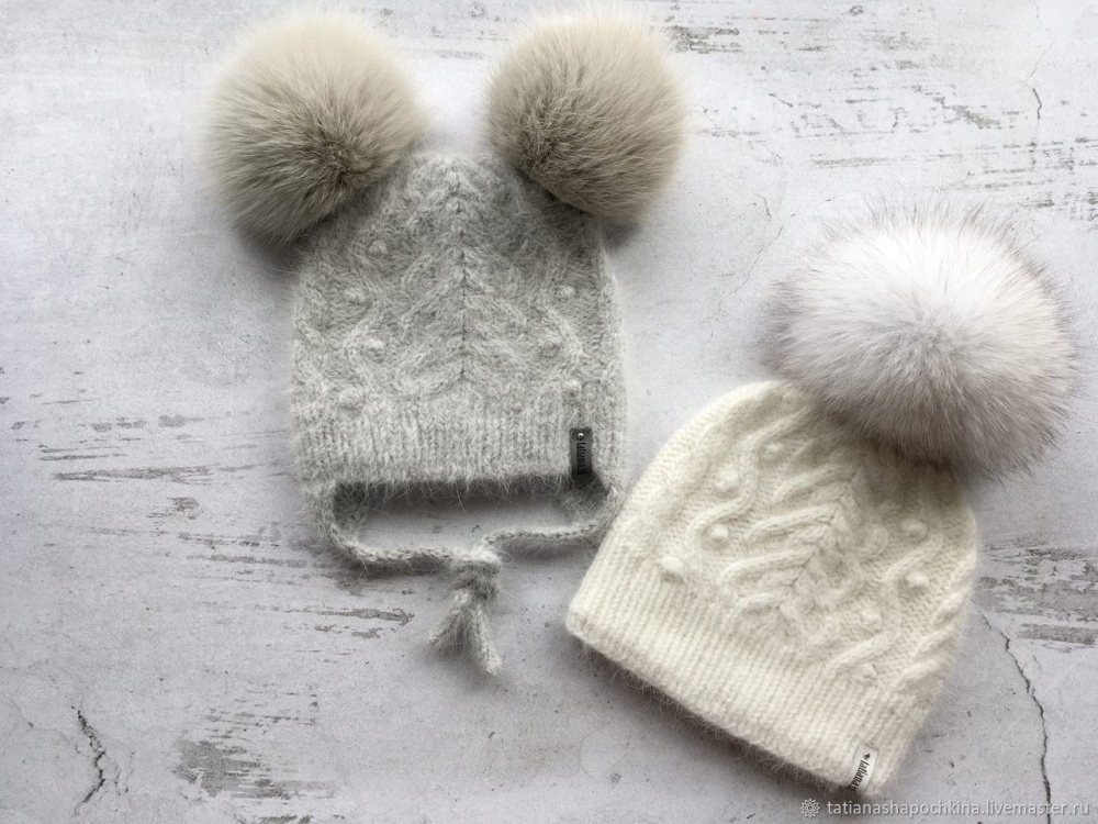Детская шапка из пуха норки