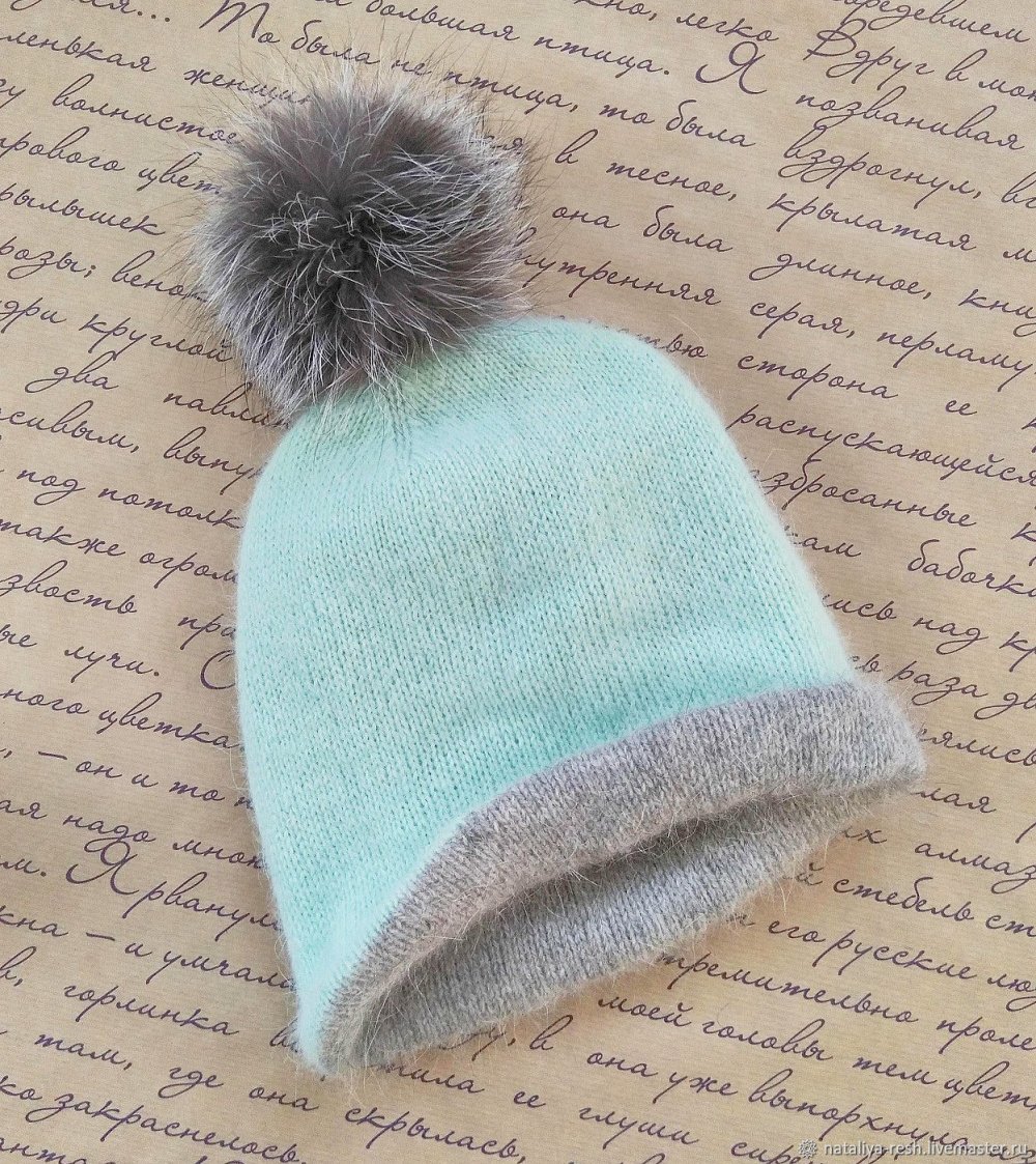 Детская шапка из пуха норки