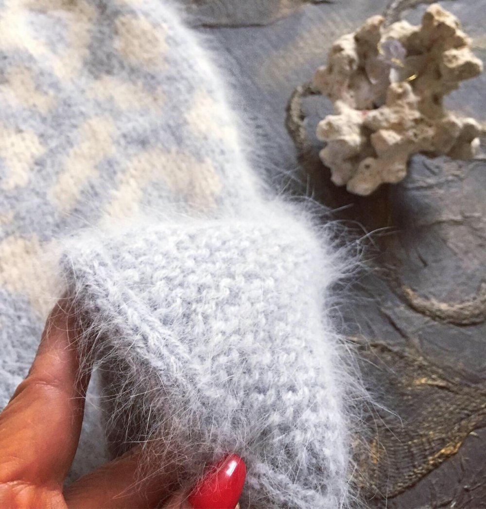 Пряжа пух норки изделия