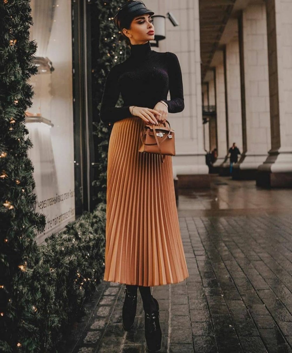 Плиссированная юбка плюс сайз