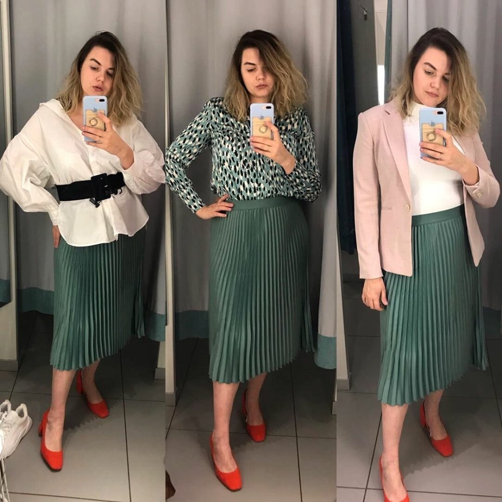 Плиссированные юбки для полных