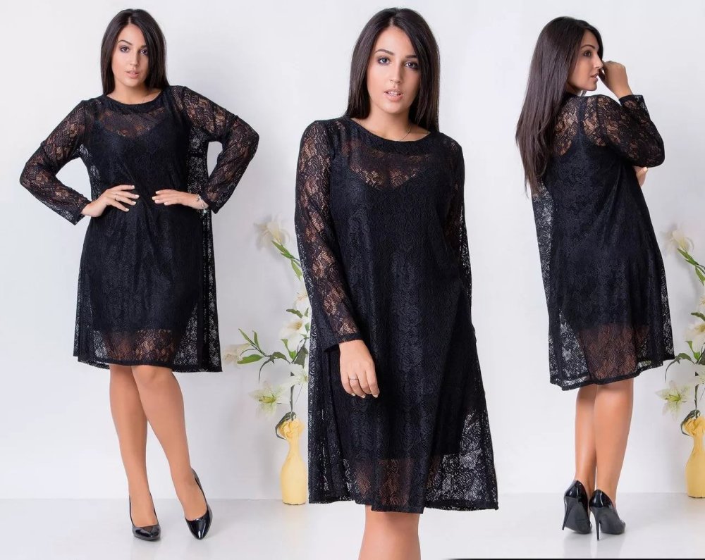 Платье из гипюра