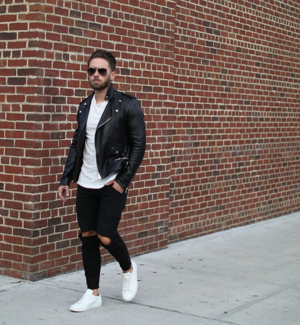 Луки с черными джинсами мужские