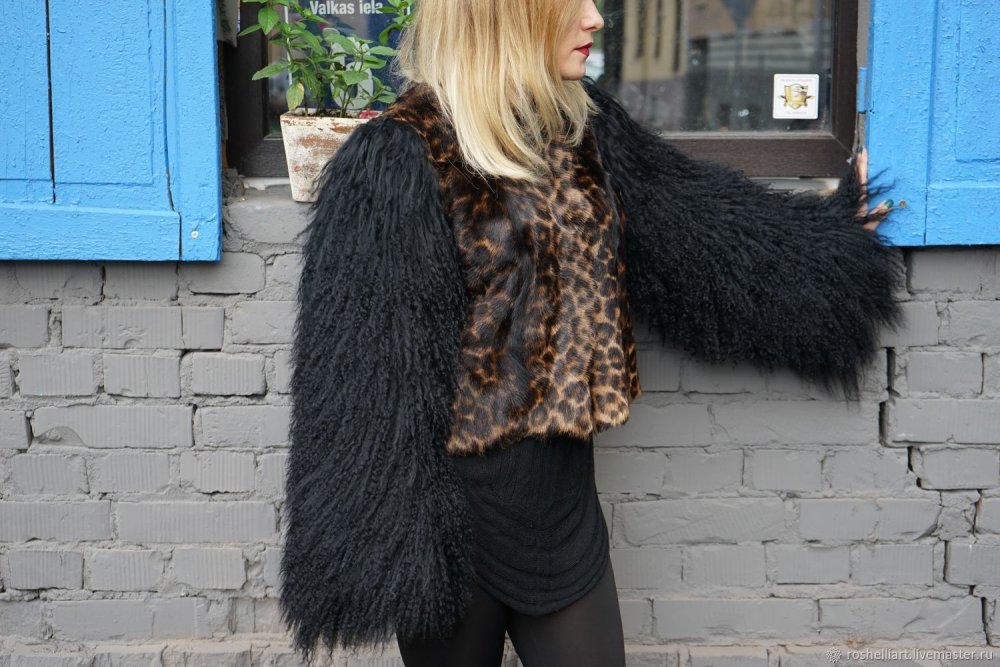 Дубленка с мехом ламы