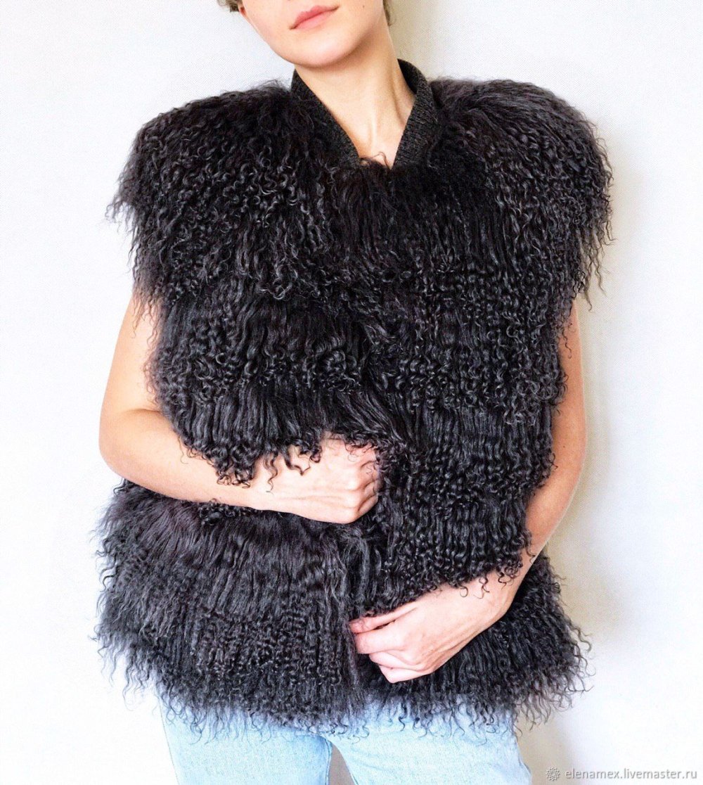 Куртка с мехом ламы