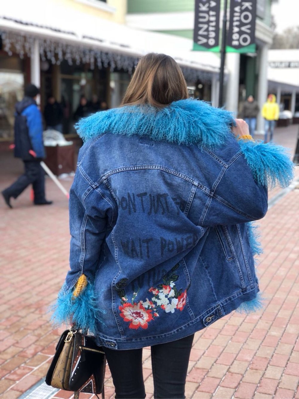 Меховая жилетка 80 см