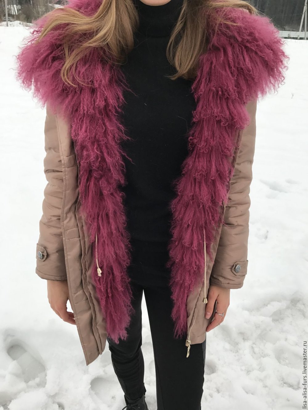 Меховая куртка из ламы Roccobarocco